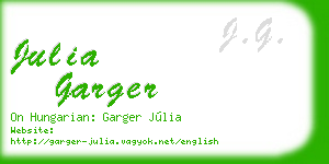 julia garger business card