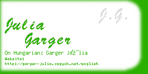 julia garger business card